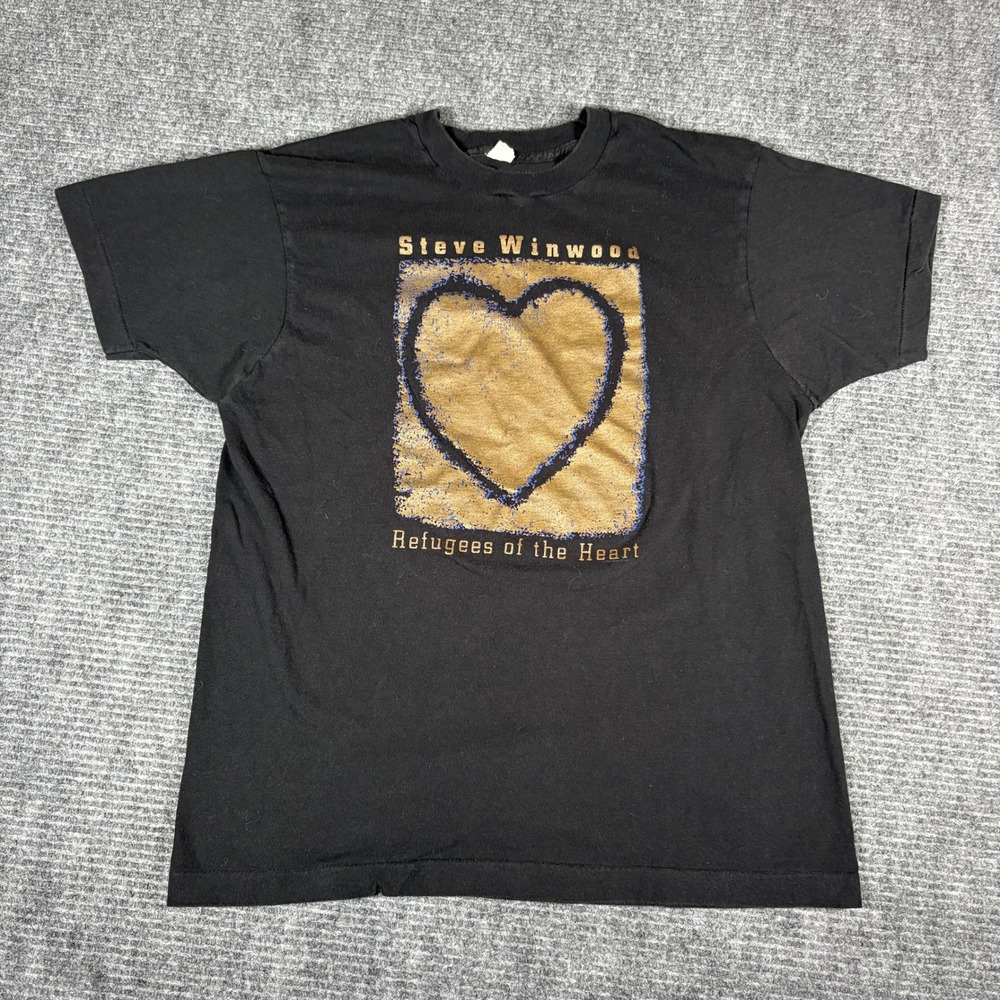 Vintage Steve Winwood Refugees of the Heart Tour T Shirt 1991 XL Black Concert